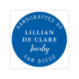 Sello Automático Diseñado a mano, nombre de negocio, ubicación