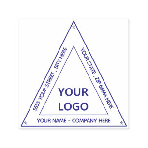 Sello Automático Diseñar su propia marca de entrada de Triángulo de