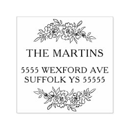 Sello Automático Diseño de dirección de garlands