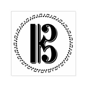 Sello Automático Diseño de notas de música Alto o Tenor Clef para C