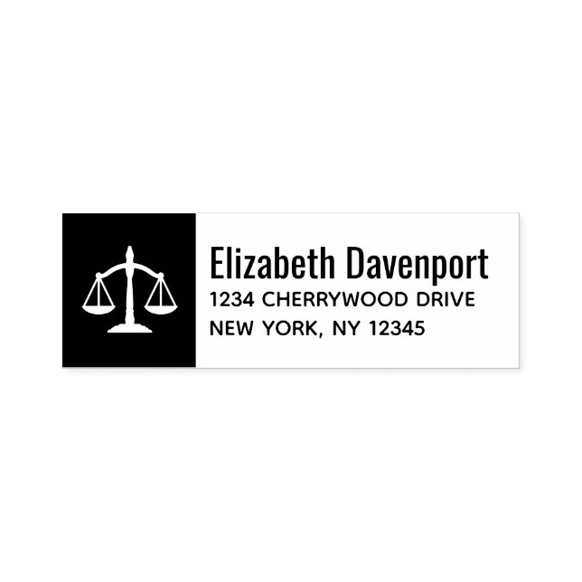 Sello Automático Diseño de tema de ley de balanzas de justicia (Diseño)