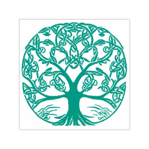 Sello Automático Diseño del árbol de nudo celta