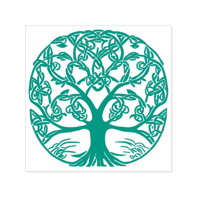 Sello Automático Diseño del árbol de nudo celta (Diseño)