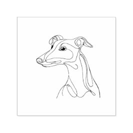 Sello Automático Diseño Minimalista de líneas de Greyhound dibujada