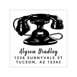 Sello Automático Diseño personalizado logotipo de teléfono antiguo 