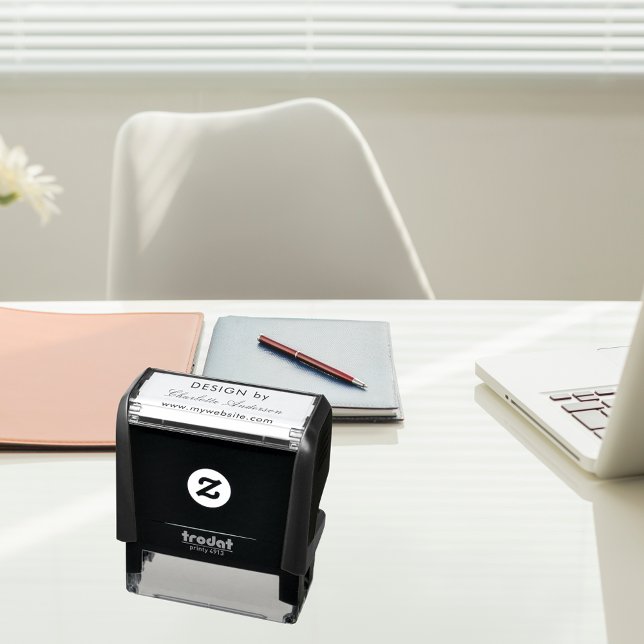 Sello Automático Diseño por nombre de empresario blanco (Subido por el creador)