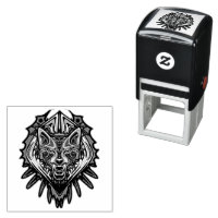 Diseño Totémico Tribal Haida de Lobo