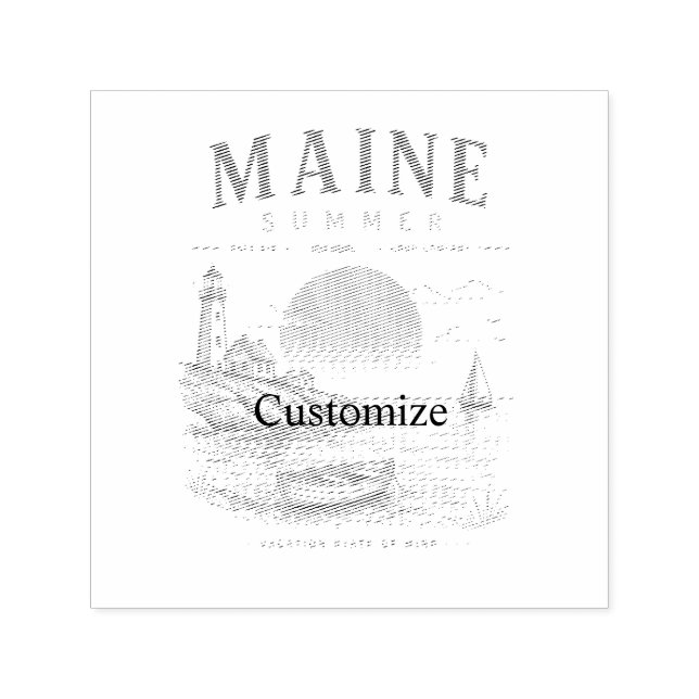 Sello Automático Diversión de verano en Maine Thunder_Cove (Diseño)
