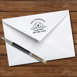 Sello Automático Divertida dirección de devolución de nombre famili