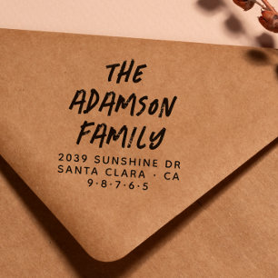 Sello Automático Divertido Nombre manuscrito moderno Dirección de d