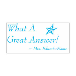 Sello Automático Divertido "¡Qué Gran Respuesta!" + Nombre De Tutor