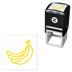 Sello Automático Divertidos Favoritos de Fiesta de Plátano Retro Ed