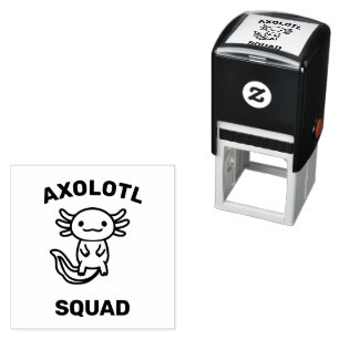 Sello Automático Divi squad de Axolotl lindo gracioso fiesta editab