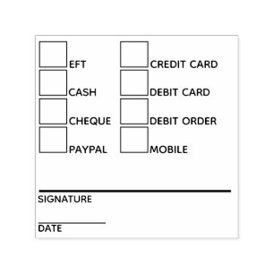 Sello Automático DIY Métodos de pago bancario comercial 8 lista de