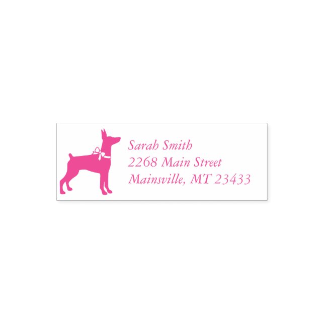 Sello Automático Doberman Baby Shower Dog (Diseño)