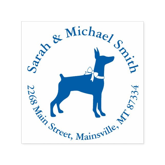 Sello Automático Dobermann Pinscher Baby Shower Puppy Doie (Diseño)