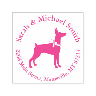 Sello Automático Dobermann Pinscher Dog Baby Shower Puppy Dobie