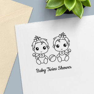 Sello Automático Doble fiesta de bebés niñas
