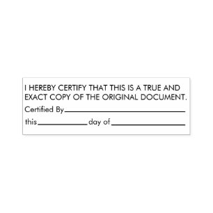 Sello Automático Documento original de copia verdadera certificada