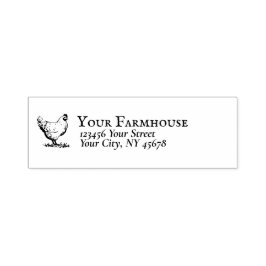 Sello Automático Domicilio de Hen de la casa de campo Dirección de 