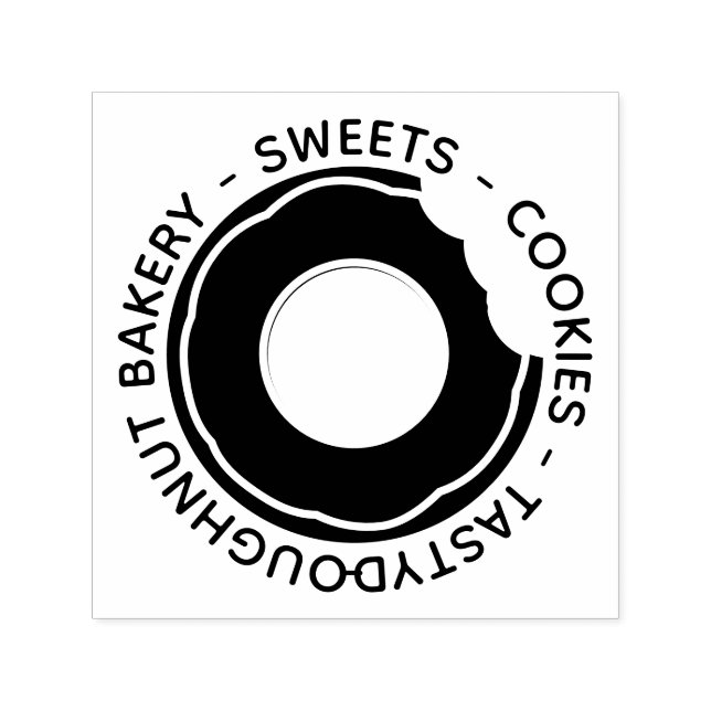 Sello Automático Dona dulce sabrosa postre panadería galleta (Diseño)