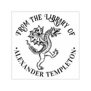 Sello Automático Dragón Chino Loong #5 Nombre del Libro de la Bibli