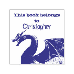 Sello Automático Dragón mítico mágico Este libro pertenece a