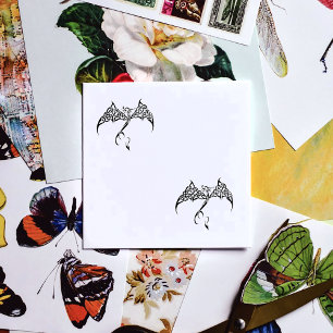 Sello Automático Dragón Tribal Celta Entrelazado Negro Blanco Fanta