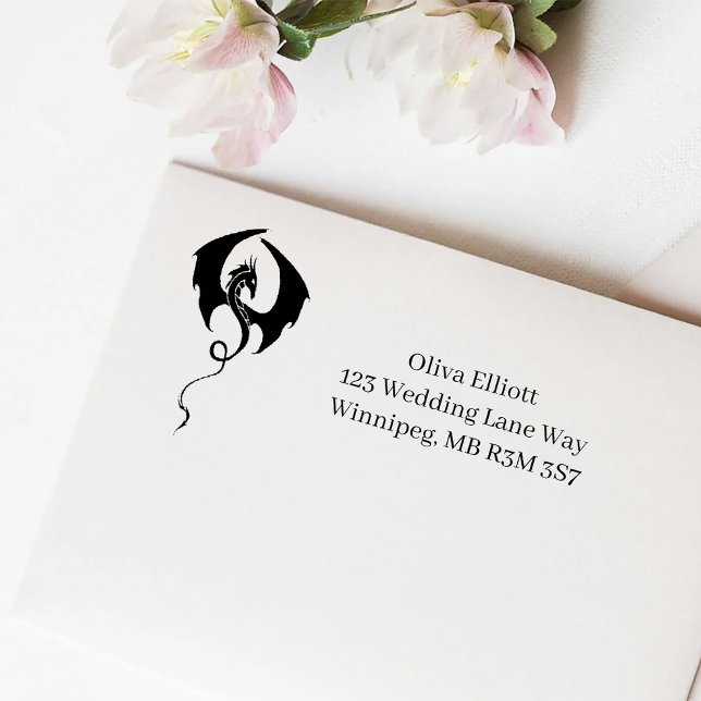 Sello Automático Dragón tribal negro (Subido por el creador)