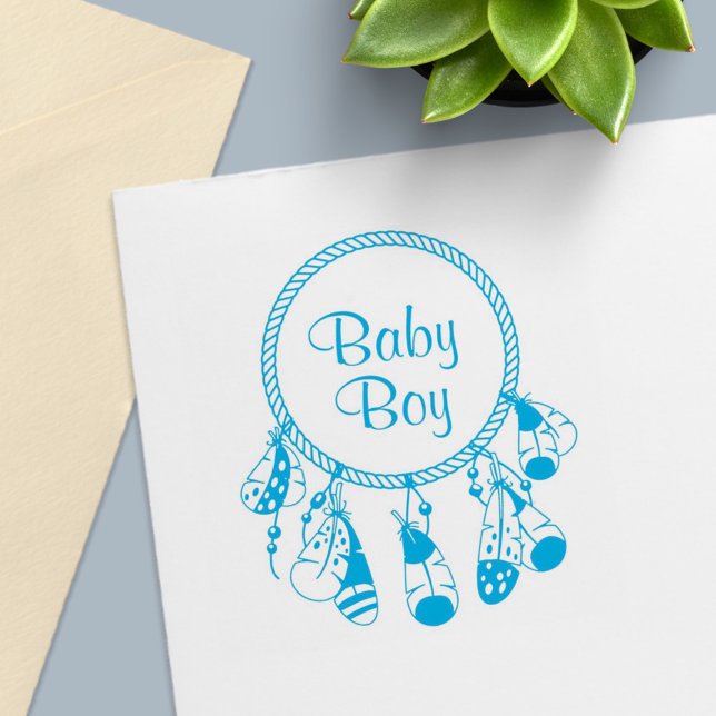 Sello Automático Dreamcatcher Tribal Boho Baby Boy (Subido por el creador)