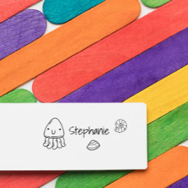 Sello Automático Dulce Personalizado y Seashells Personalizado Niño