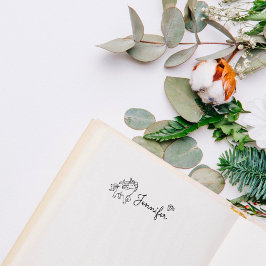 Sello Automático Dulce unicornio Cute Doodle Kid Nombre personaliza