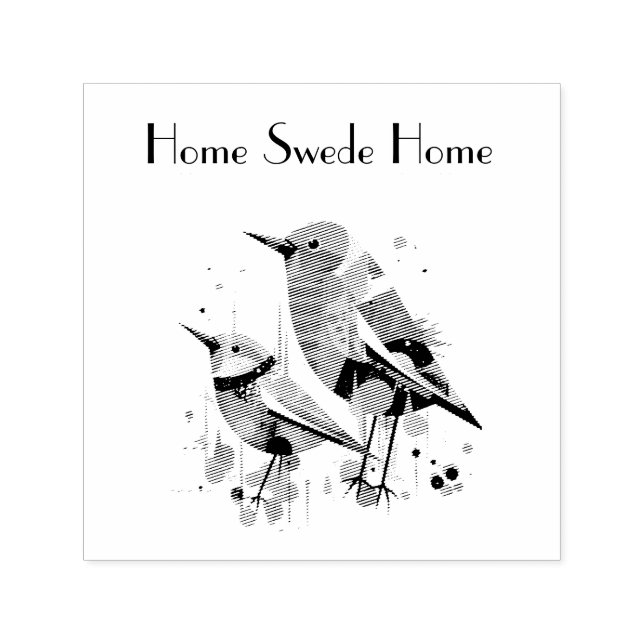 Sello Automático Dúo Scandi Aviary, personalizado (Diseño)