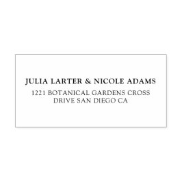 Sello Automático Dusty Navy Blue Pink Hibiscus Bloom Shower