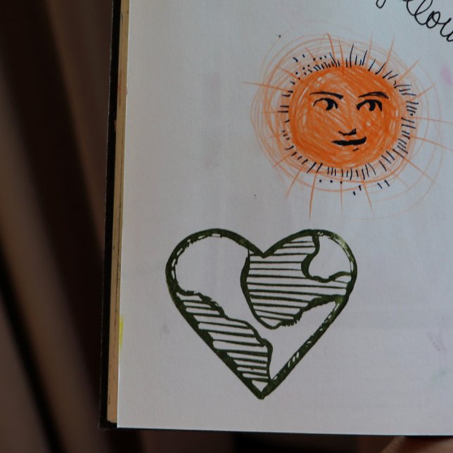 Sello Automático Earth Day Heart Earthy Love (Subido por el creador)