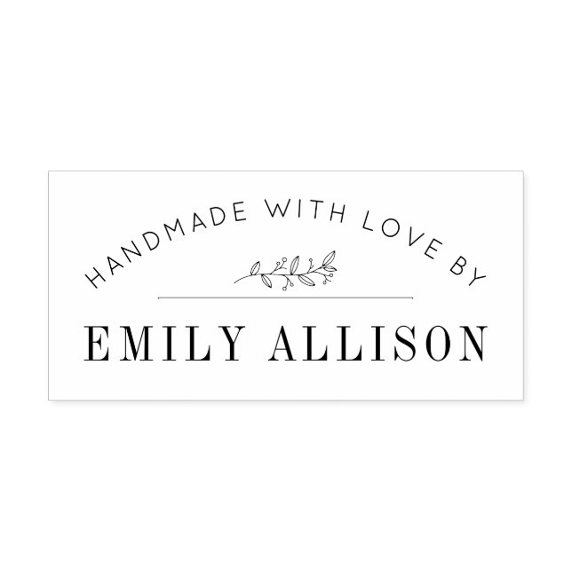 Sello Automático editable botánico elegante hecho a mano (Diseño)