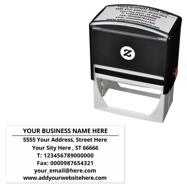 Sello Automático Ejemplo de diseño de marca de dirección propia (In Situ)