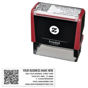 Sello Automático Ejemplo de marca de código QR de su dirección prof