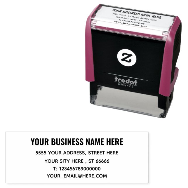Sello Automático Ejemplo de marca de dirección comercial Personaliz (In Situ)