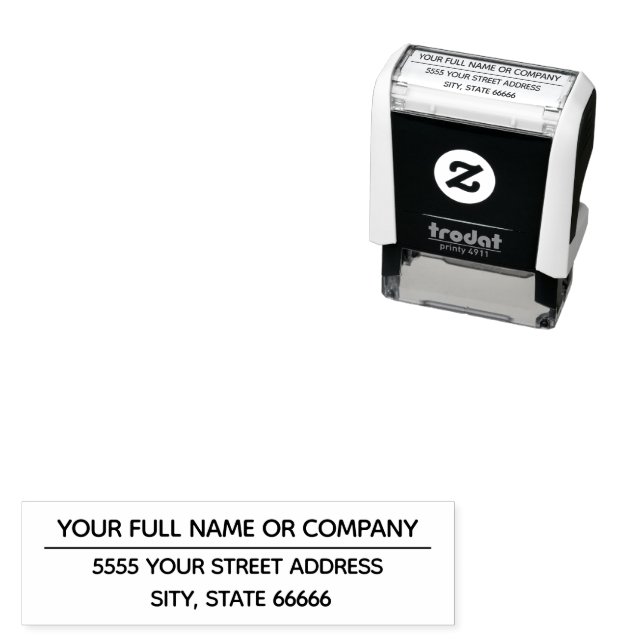 Sello Automático Ejemplo de marca personalizada de dirección de nom (In Situ)