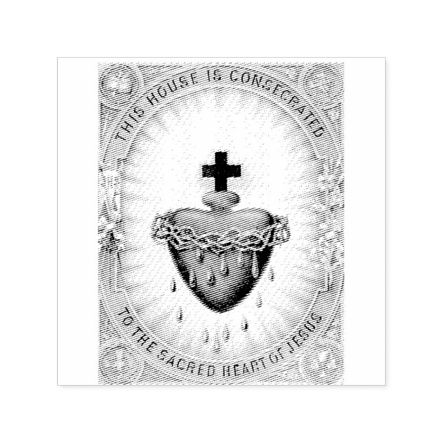 Sello Automático El Corazón Sacratísimo de Jesús Símbolo Divino  (Diseño)