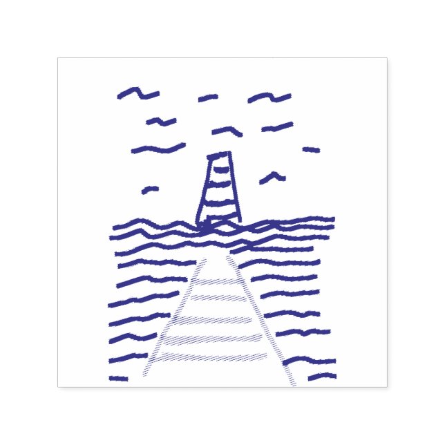 Sello Automático El faro y el muelle (Diseño)