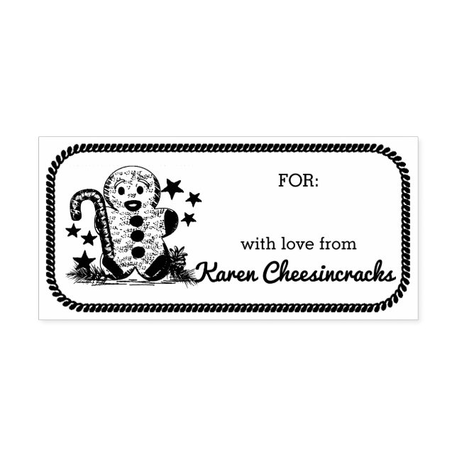 Sello Automático El hombre de pan de jengibre Navidad la comida de  (Diseño)