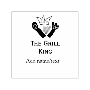 Sello Automático El maestro de la parrilla agregue el nombre de la