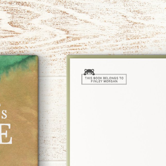 Sello Automático El Oso Caliente Que Este Libro Pertenece A Nombre (Subido por el creador)