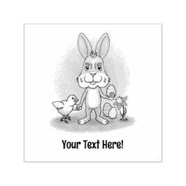 Sello Automático El pollo y el conejo de Pascua