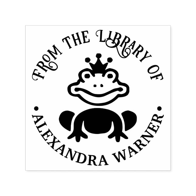 Sello Automático El príncipe de la rana de hadas "de la biblioteca  (Diseño)