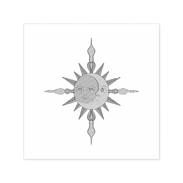 Sello Automático El sol y la luna (Diseño)