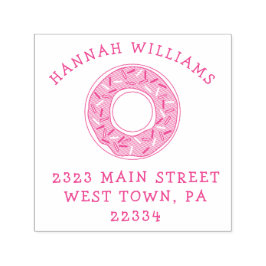 Sello Automático El timbre recorta la marca de la dirección de reto