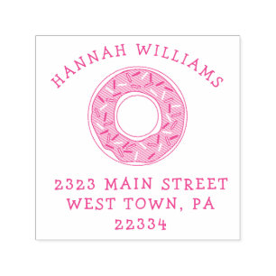 Sello Automático El timbre recorta la marca de la dirección de reto